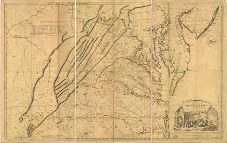 1755 Map Peter Jefferson